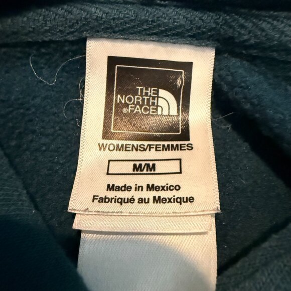 The North Face Women’s Teal Green Pullover Hoodie Logo Front Size M - Picture 7 of 8